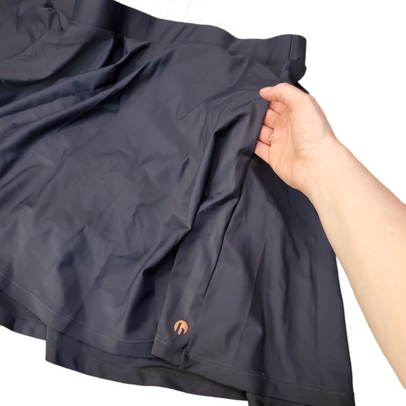 Honey Mark Swim Suit 3XL Charcoal Grey Basil Wrap Top & Sugar Skort - Picture 7 of 15